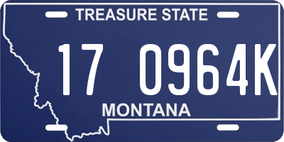 MT license plate 170964K