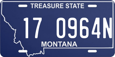 MT license plate 170964N