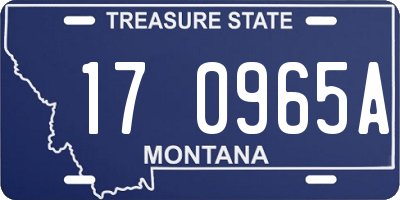 MT license plate 170965A