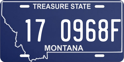 MT license plate 170968F