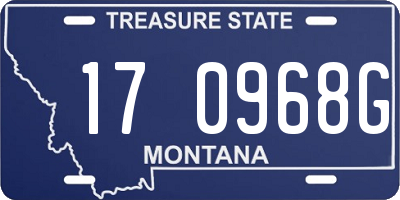 MT license plate 170968G