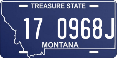 MT license plate 170968J
