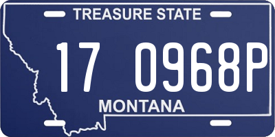 MT license plate 170968P