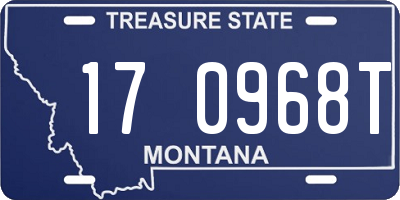 MT license plate 170968T