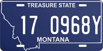 MT license plate 170968Y