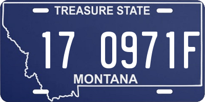 MT license plate 170971F