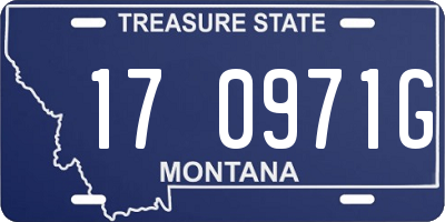 MT license plate 170971G