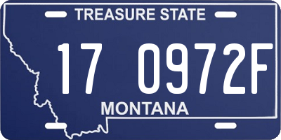 MT license plate 170972F