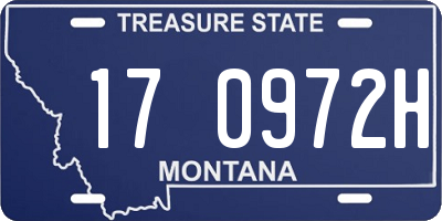 MT license plate 170972H