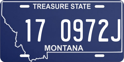 MT license plate 170972J