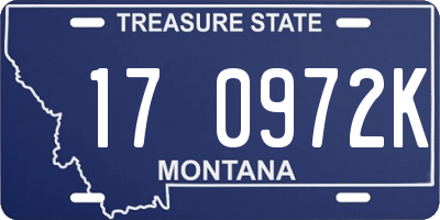 MT license plate 170972K