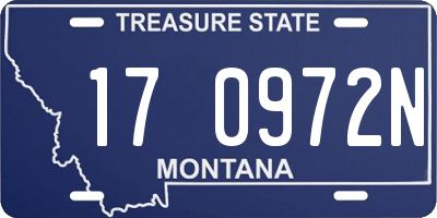 MT license plate 170972N