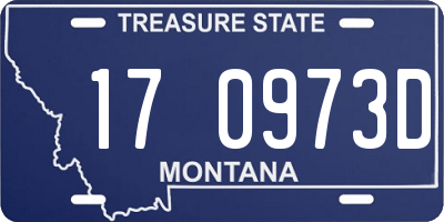 MT license plate 170973D