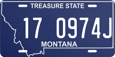 MT license plate 170974J