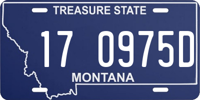 MT license plate 170975D