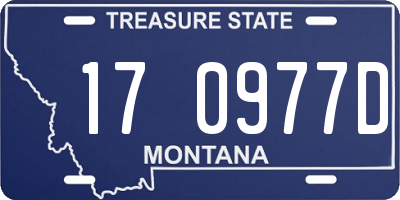 MT license plate 170977D