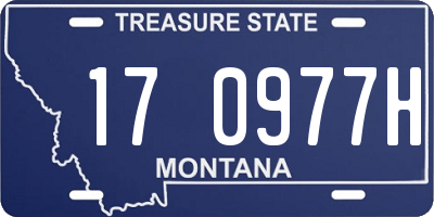 MT license plate 170977H