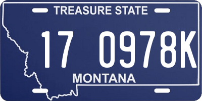 MT license plate 170978K