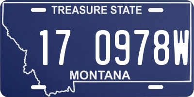MT license plate 170978W