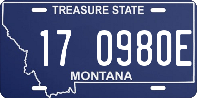 MT license plate 170980E