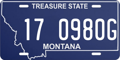 MT license plate 170980G