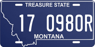 MT license plate 170980R