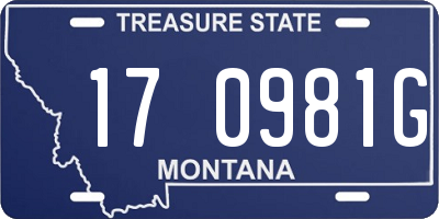 MT license plate 170981G