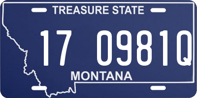 MT license plate 170981Q