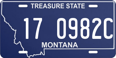 MT license plate 170982C
