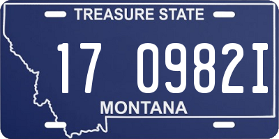 MT license plate 170982I