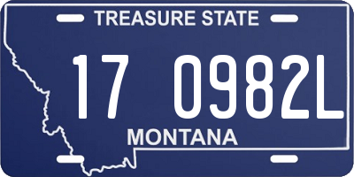 MT license plate 170982L