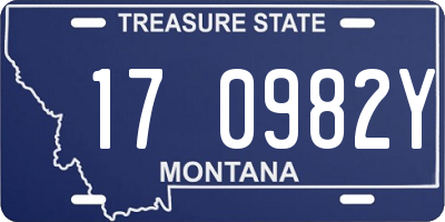 MT license plate 170982Y
