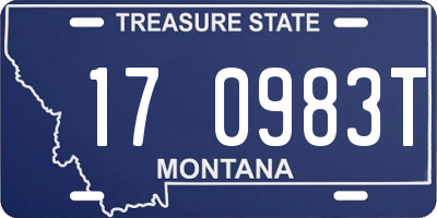 MT license plate 170983T
