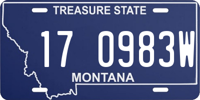 MT license plate 170983W
