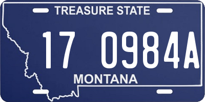 MT license plate 170984A