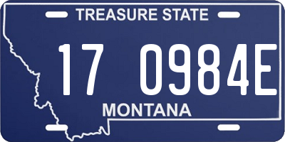 MT license plate 170984E