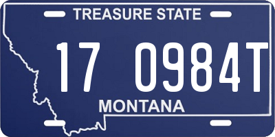 MT license plate 170984T