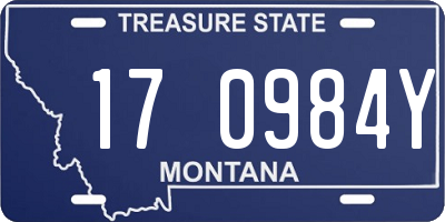 MT license plate 170984Y