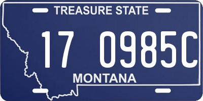 MT license plate 170985C