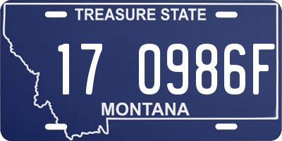 MT license plate 170986F