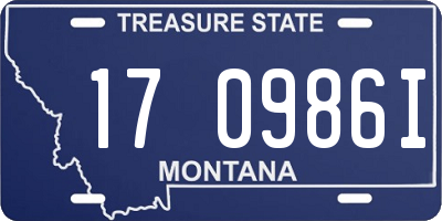 MT license plate 170986I