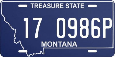 MT license plate 170986P