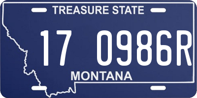 MT license plate 170986R