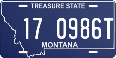 MT license plate 170986T