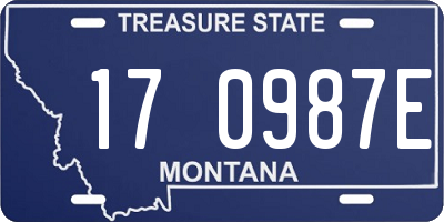 MT license plate 170987E