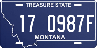 MT license plate 170987F