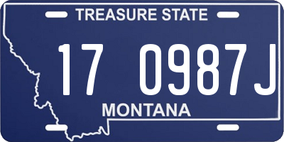 MT license plate 170987J