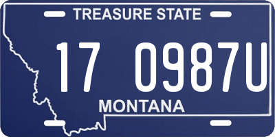 MT license plate 170987U