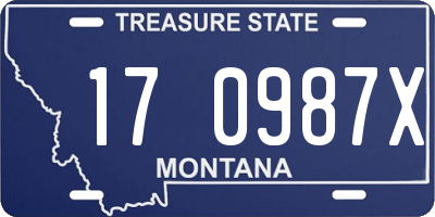MT license plate 170987X