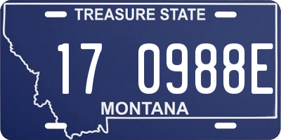 MT license plate 170988E
